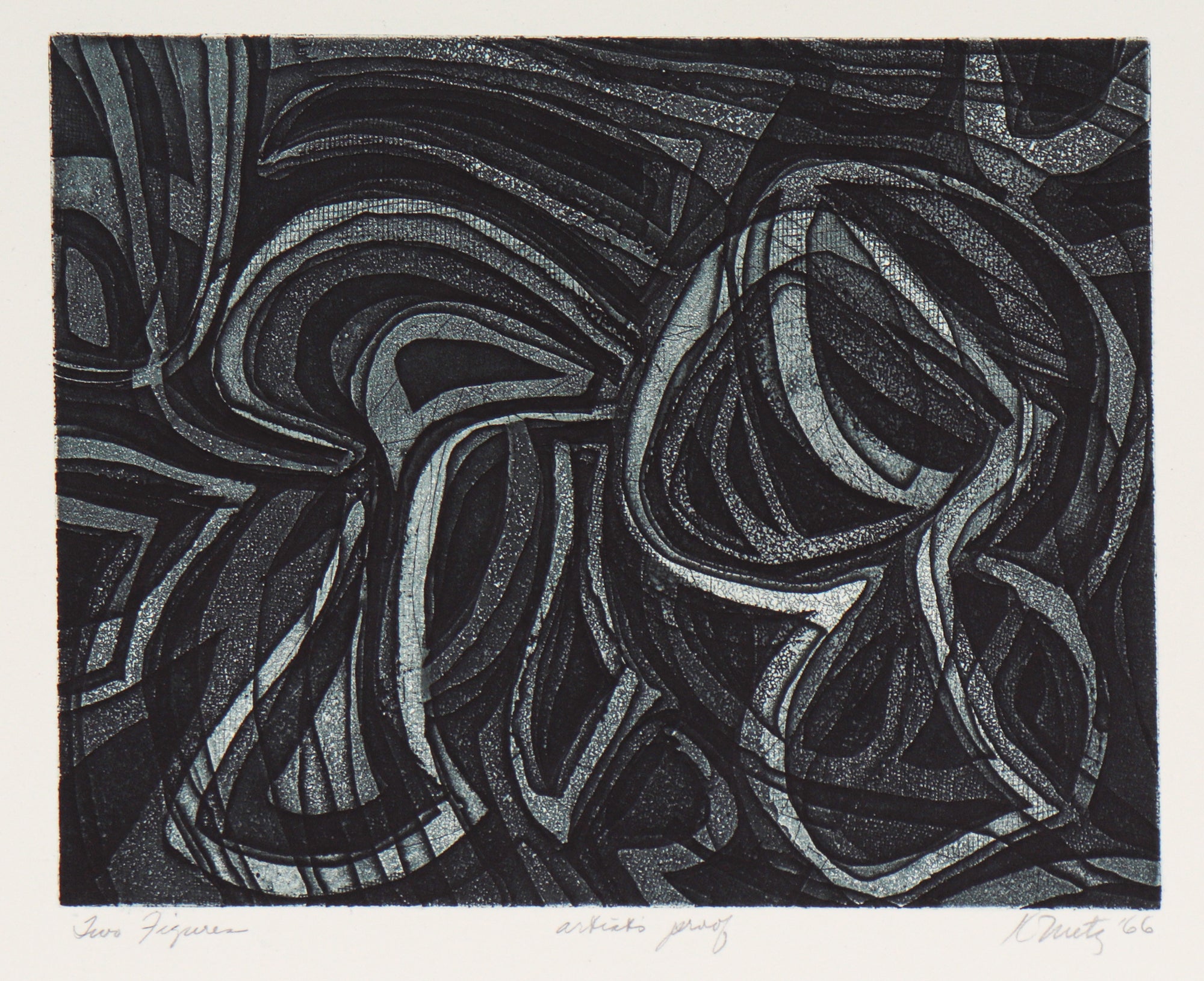 <i>Two Figures</i> <br>1966 Etching <br><br>#C3966