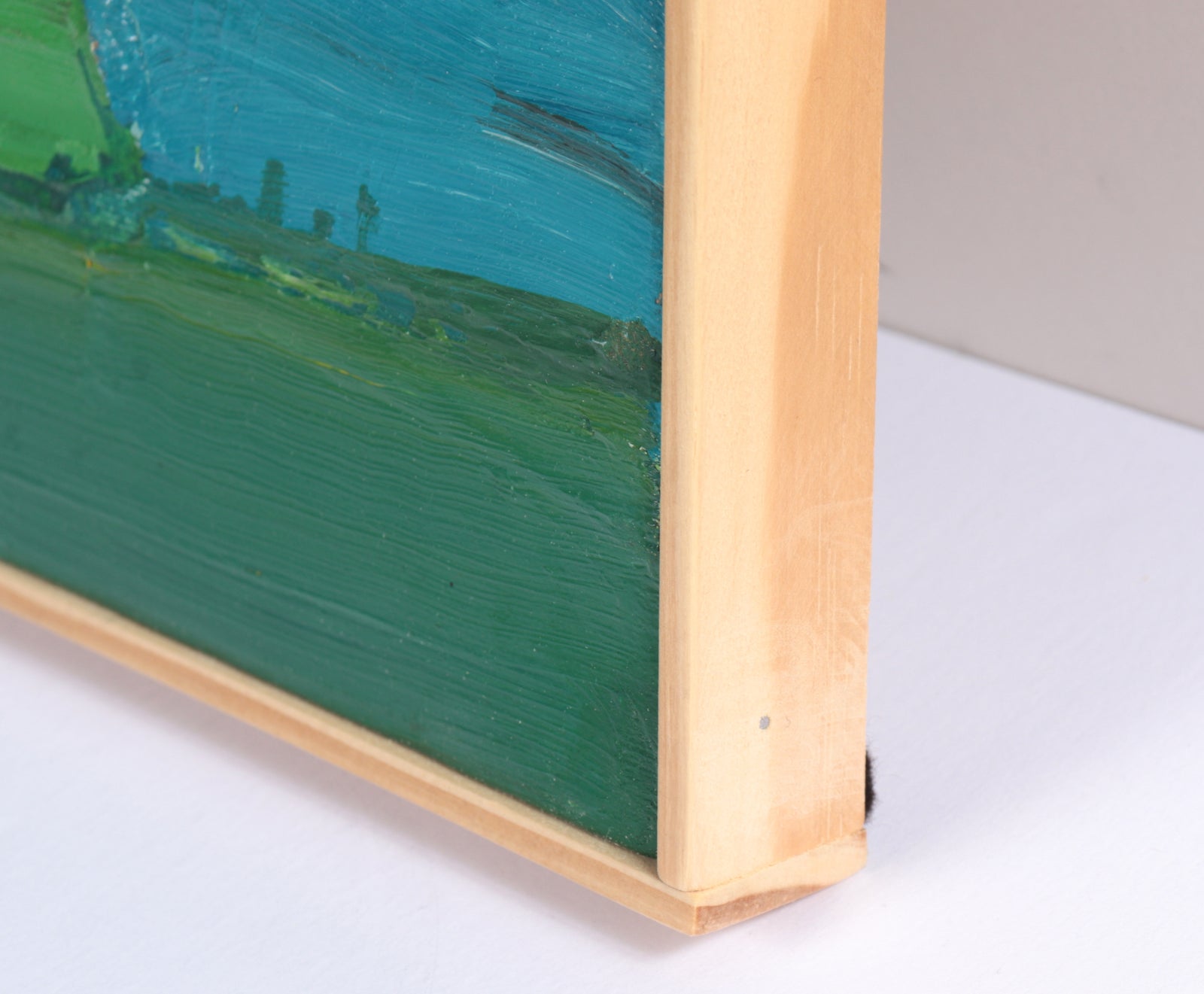 Triangle in Green & Blue <br>20th Century Oil <br><br>#C3983