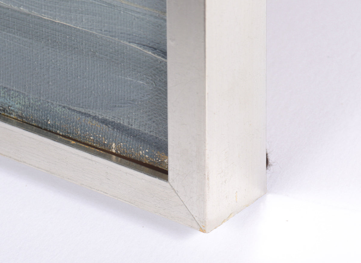 German Expressionist Abstract Seascape <br>Mid Century Oil <br><br>#C4036