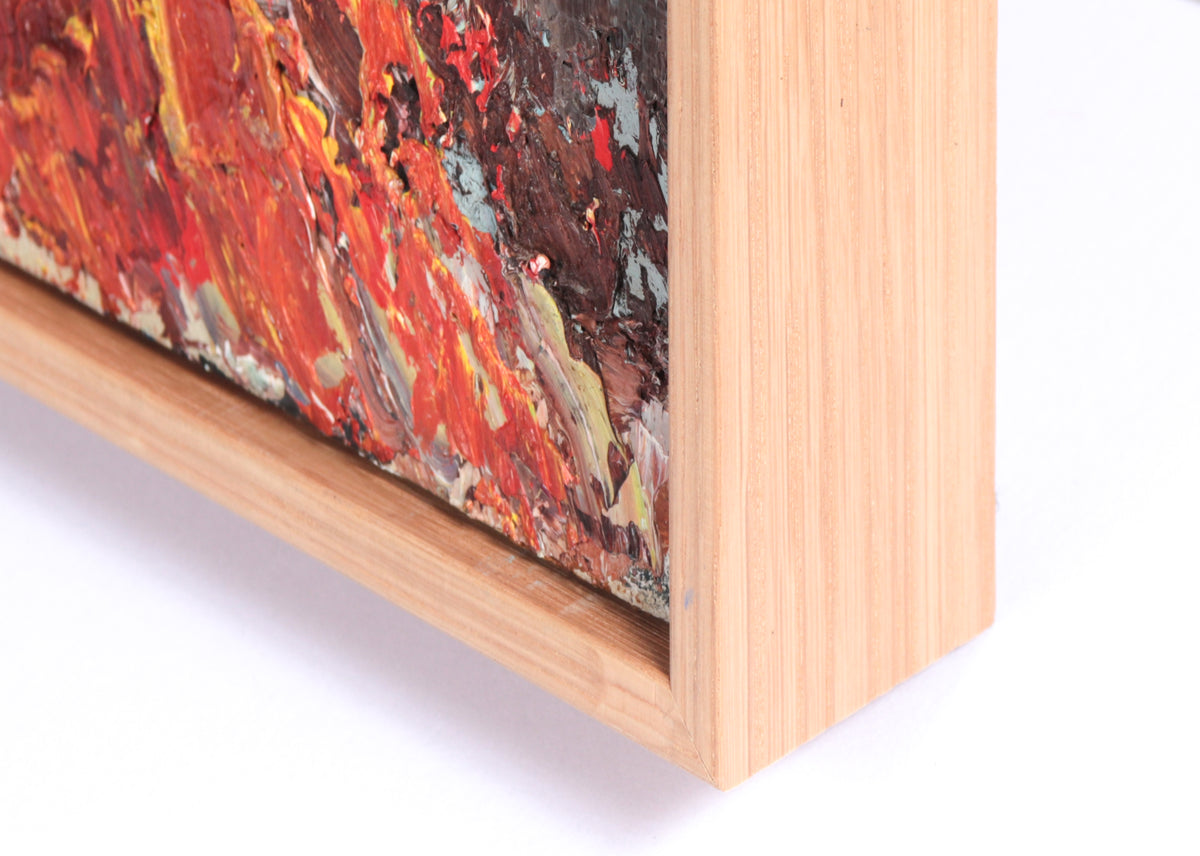 Vivid Expressionist Mountain Scene <br>Mid Century Oil <br><br>#C4037