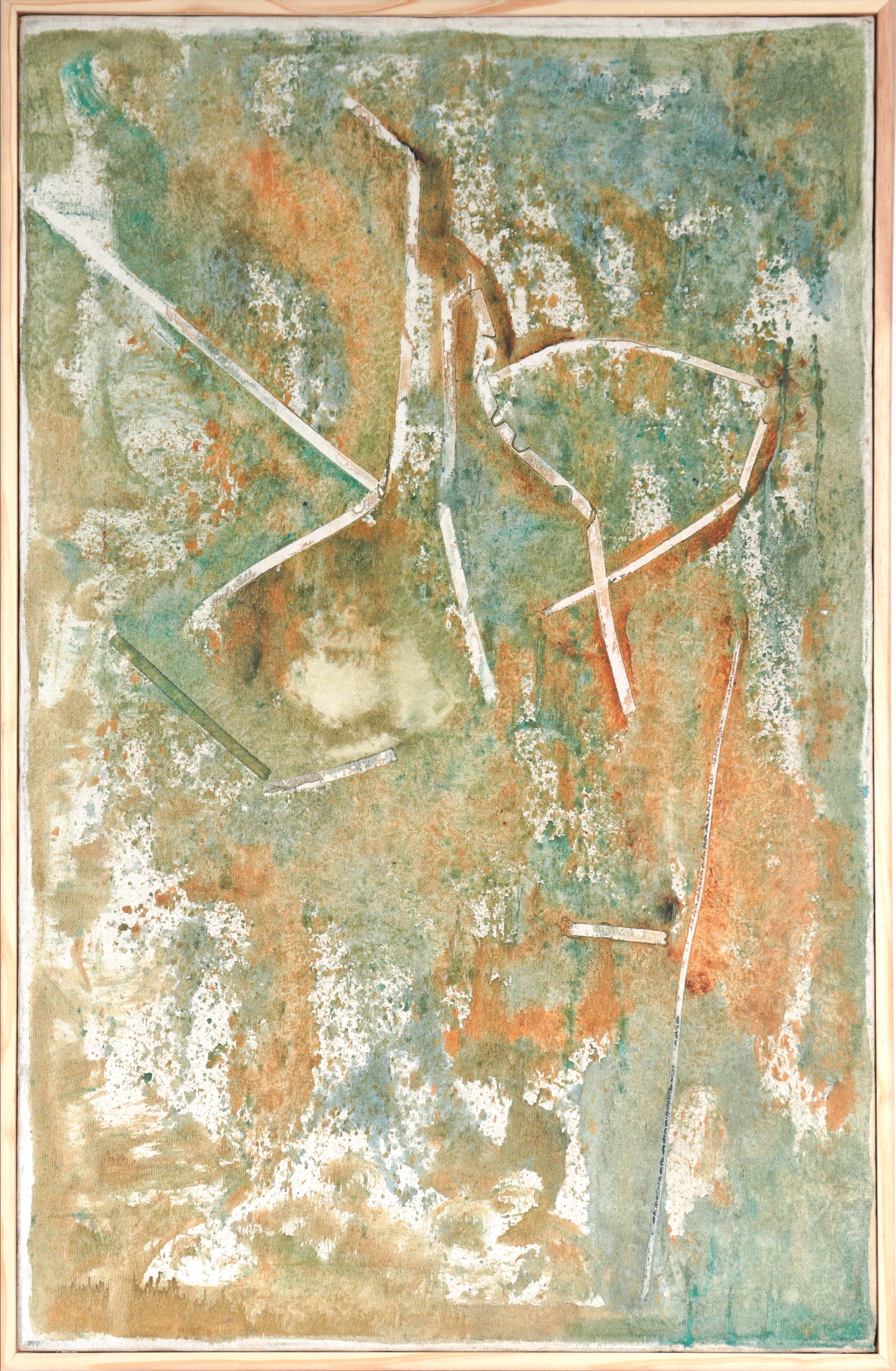 Mid Century Mixed Media Abstract <br><br>#C4060