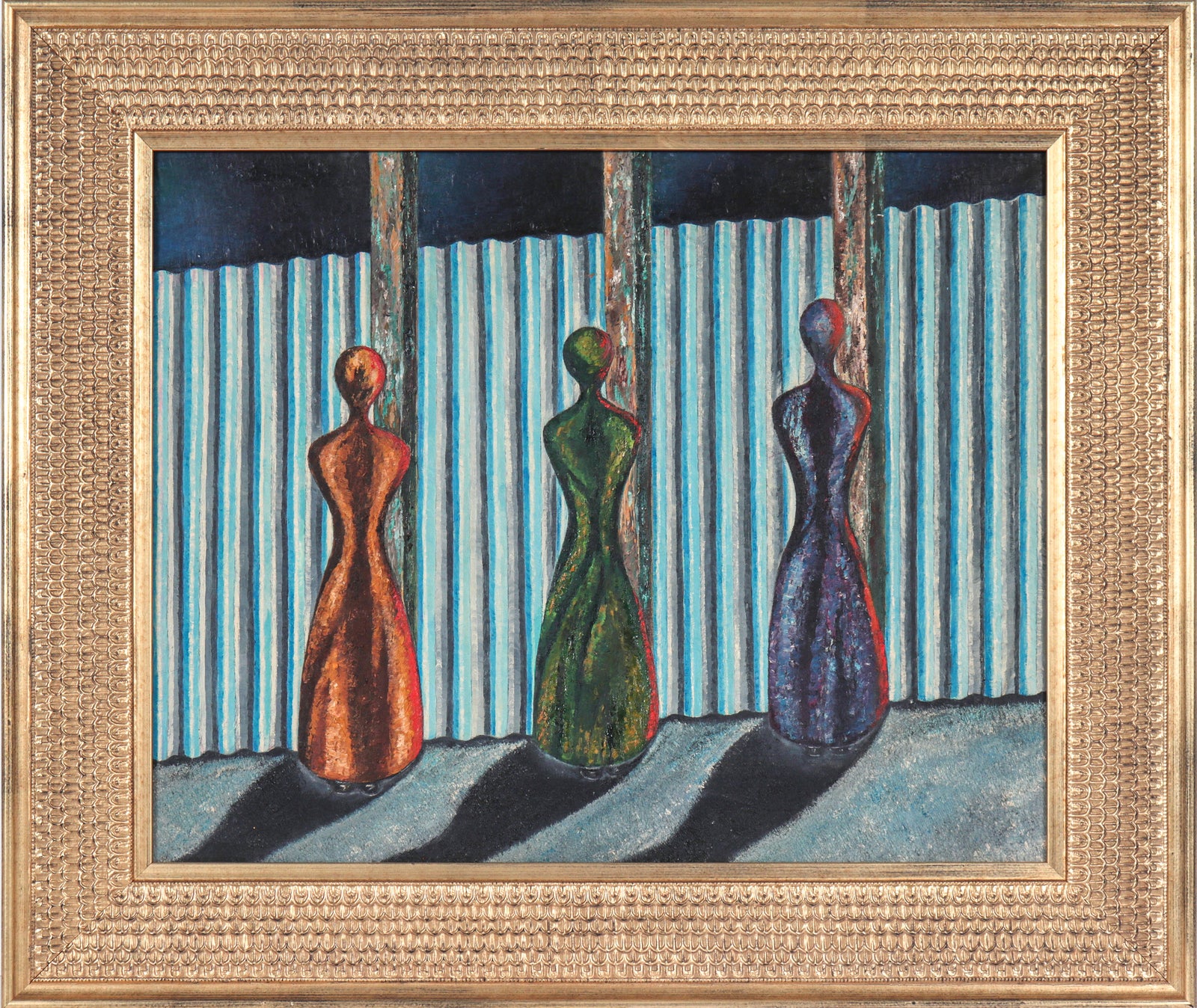 <i>Three Mannequins</i> <br>1953 Oil<br><br>#C4090
