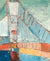 Golden Gate Bridge Abstraction<br>1961 Oil<br><br>C4125