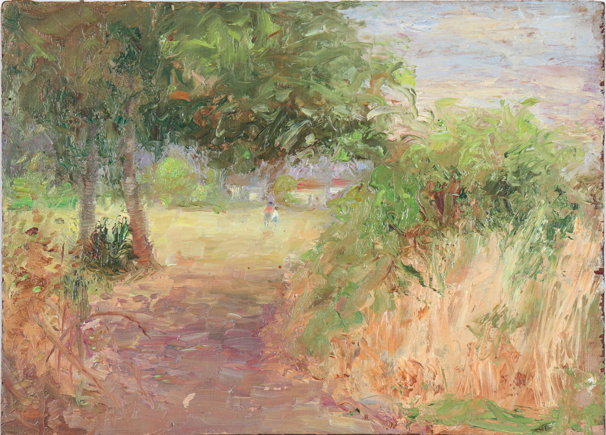 Path Through the Trees&lt;br&gt;Early 20th Century Oil&lt;br&gt;&lt;br&gt;#C4128