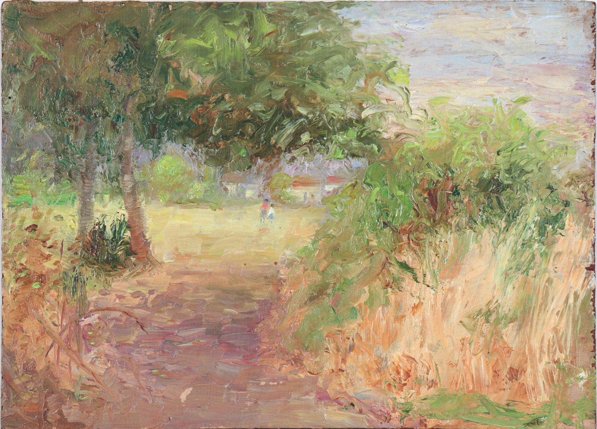 Path Through the Trees<br>Early 20th Century Oil<br><br>#C4128