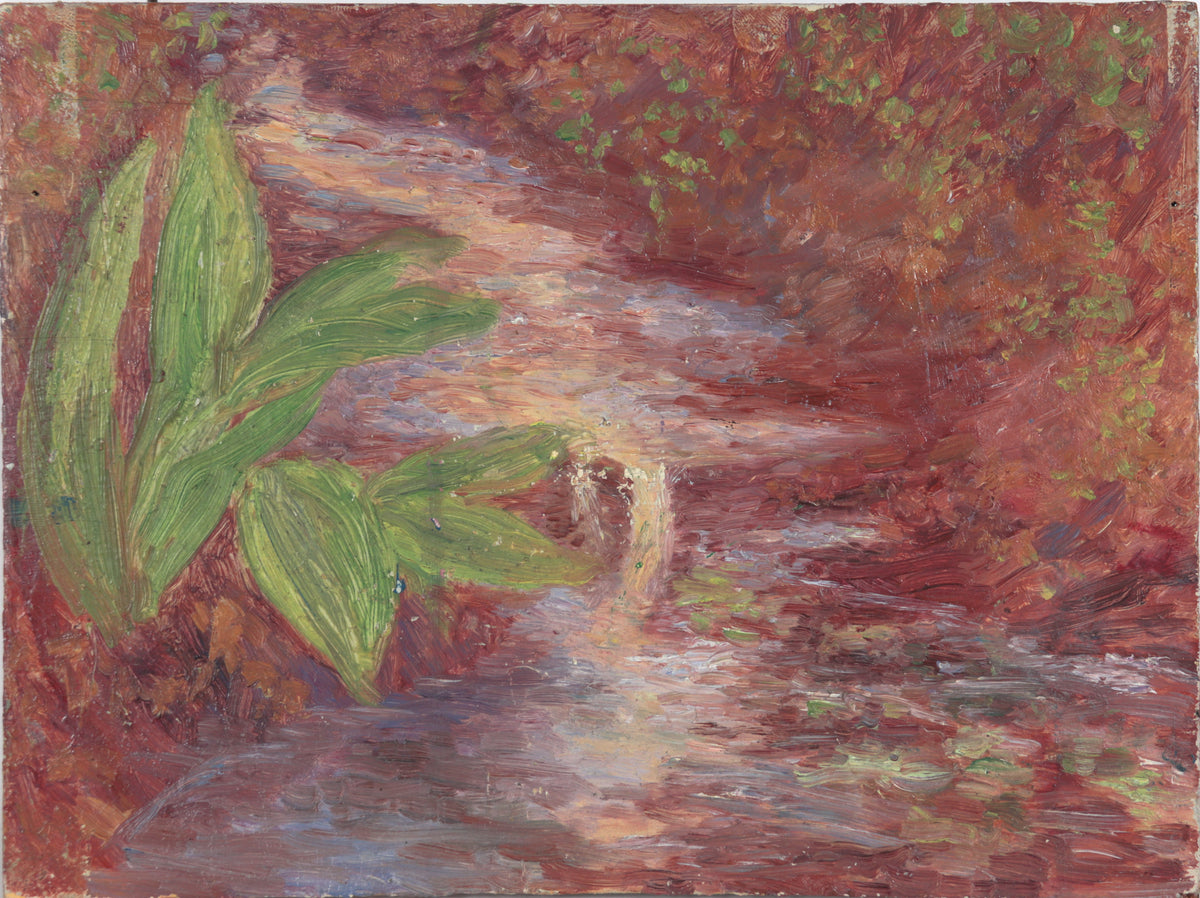 Path Through the Trees<br>Early 20th Century Oil<br><br>#C4128