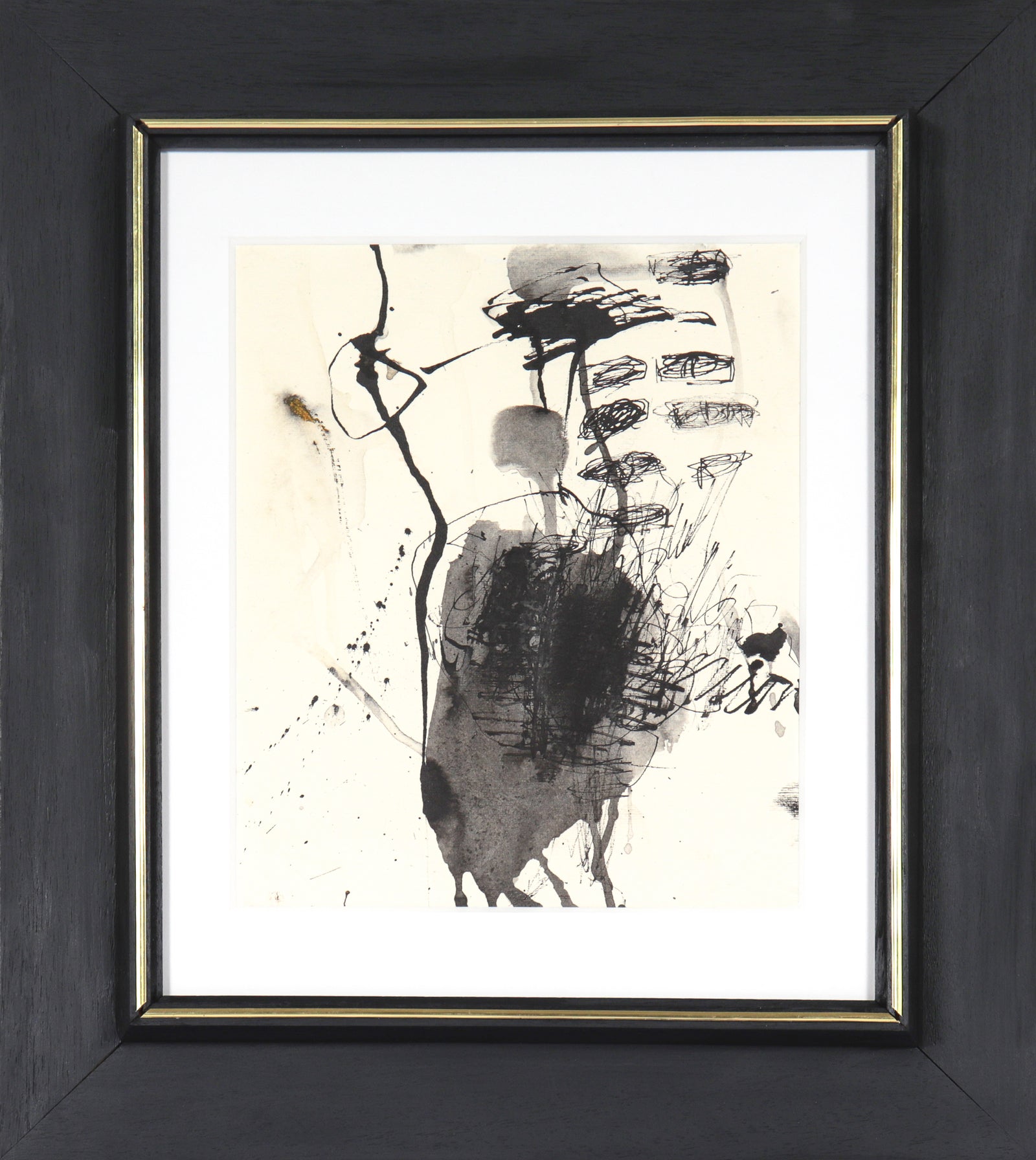 Organic Expressionist Abstract <br>20th Century Ink <br><br>#C4142