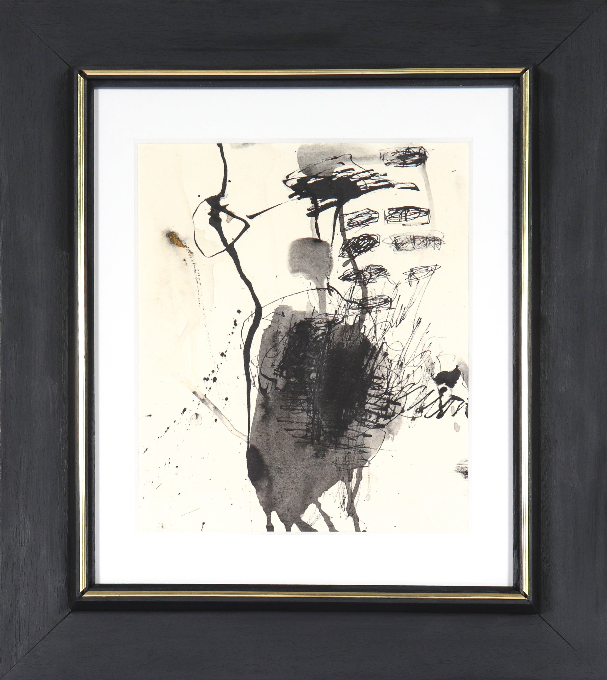 Organic Expressionist Abstract <br>20th Century Ink <br><br>#C4142