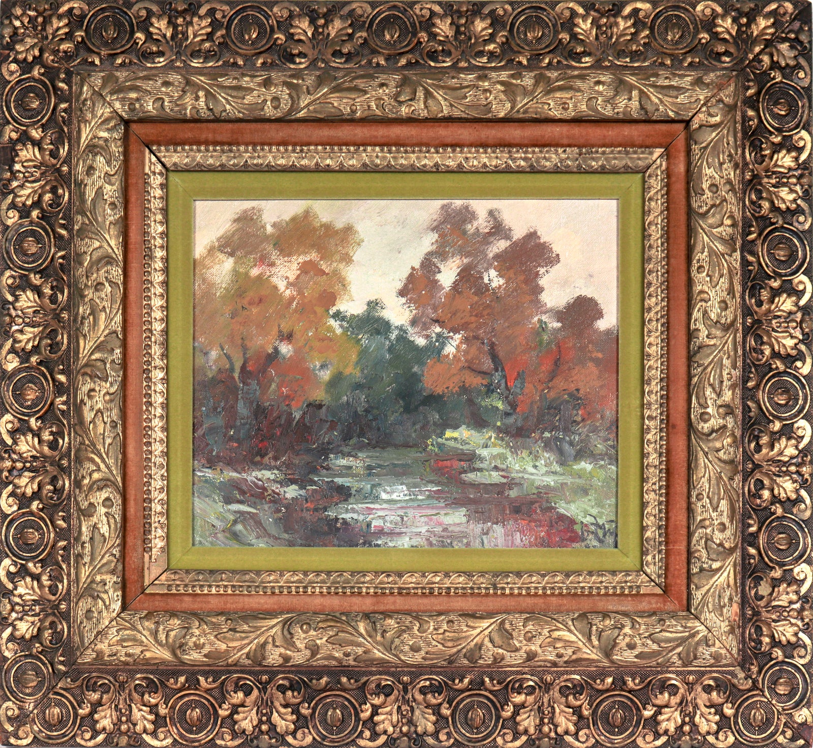 Autumn Trees <br>20th Century Oil <br><br>#C4157