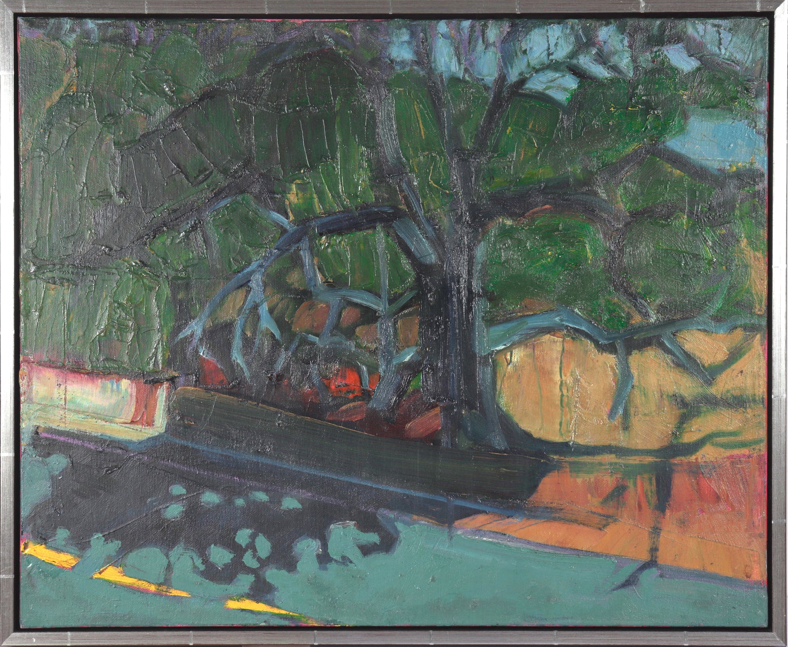 Oak Tree by the Road <br>20th Century Oil<br><br>#C4229
