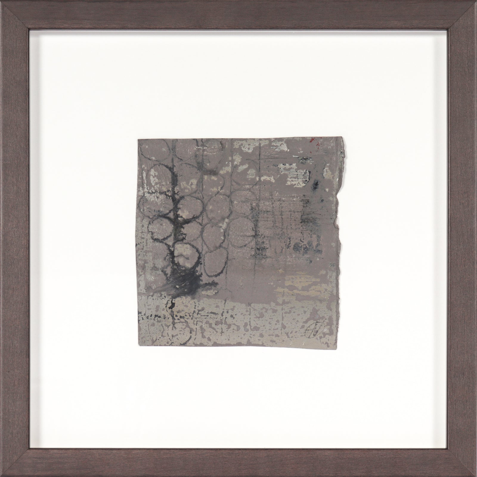 Expressive Circular Abstract <br>20th Century Ink & Oil <br><br>#C4245