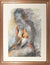 Muted Expressive Figure <br>20th Century Oil on Paper <br><br>#C4271