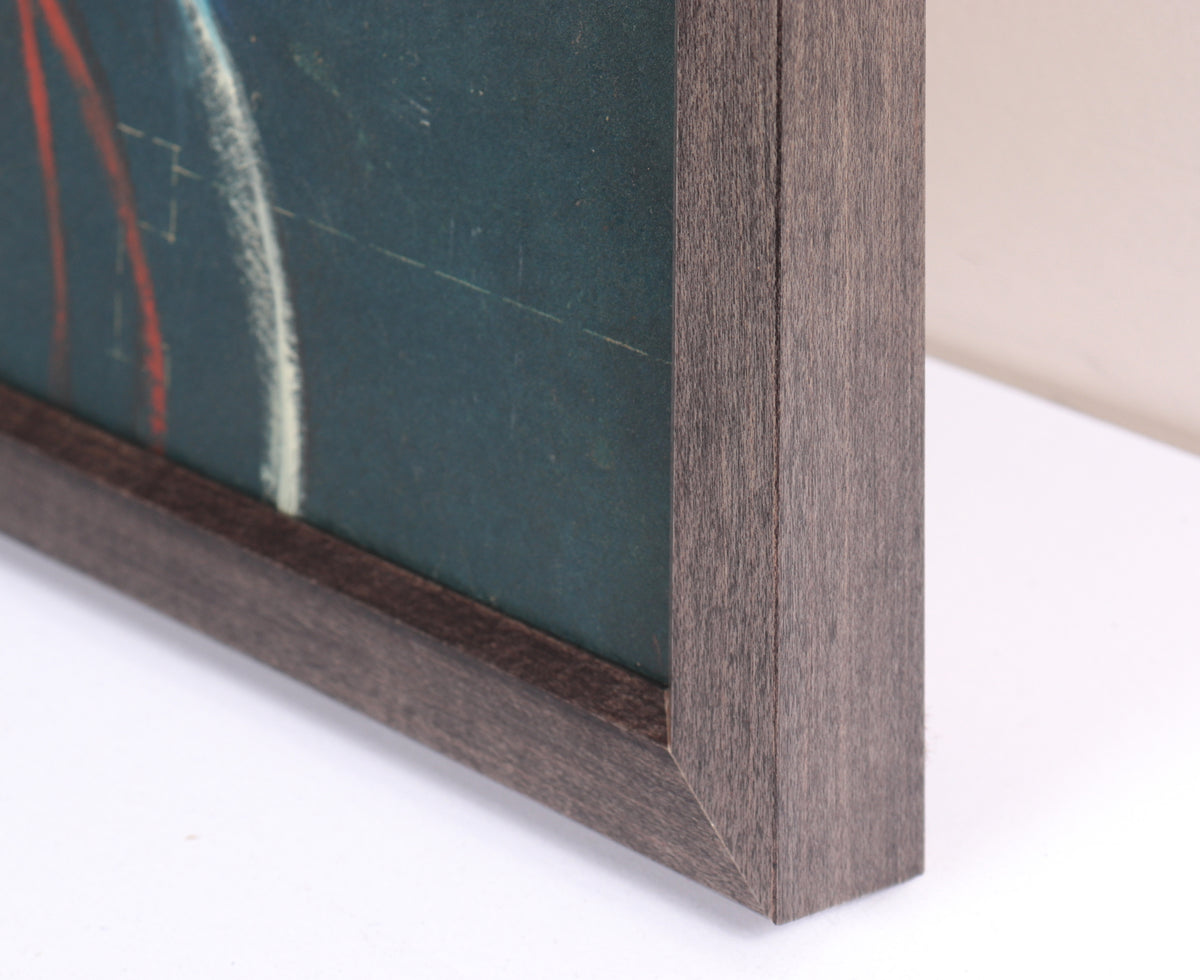 Two Faces <br>Mid Century Oil on Paper Board <br><br>#C4293