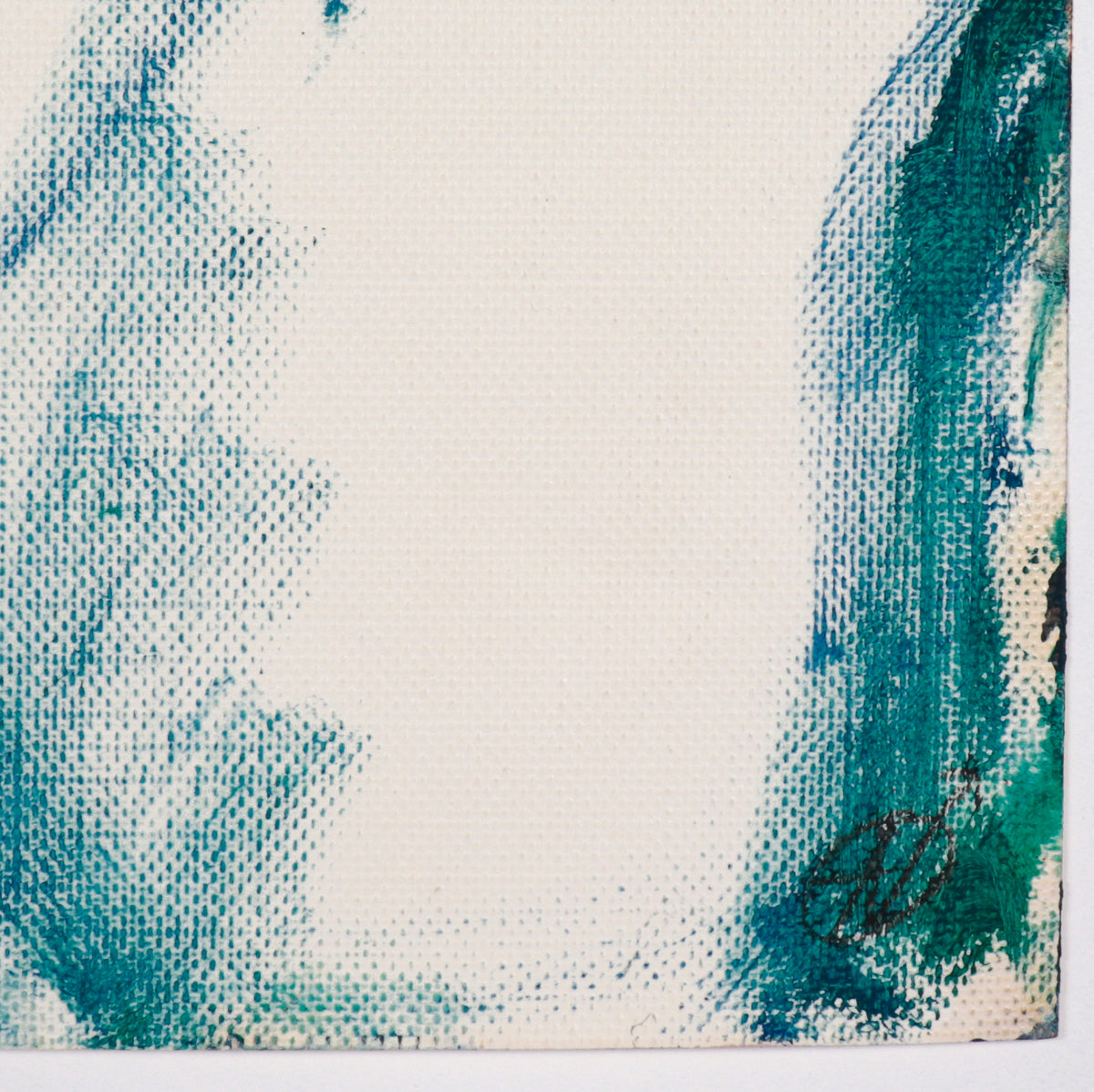 Moody Figure in Blue <br>20th Century Oil on Paper <br><br>#C4347