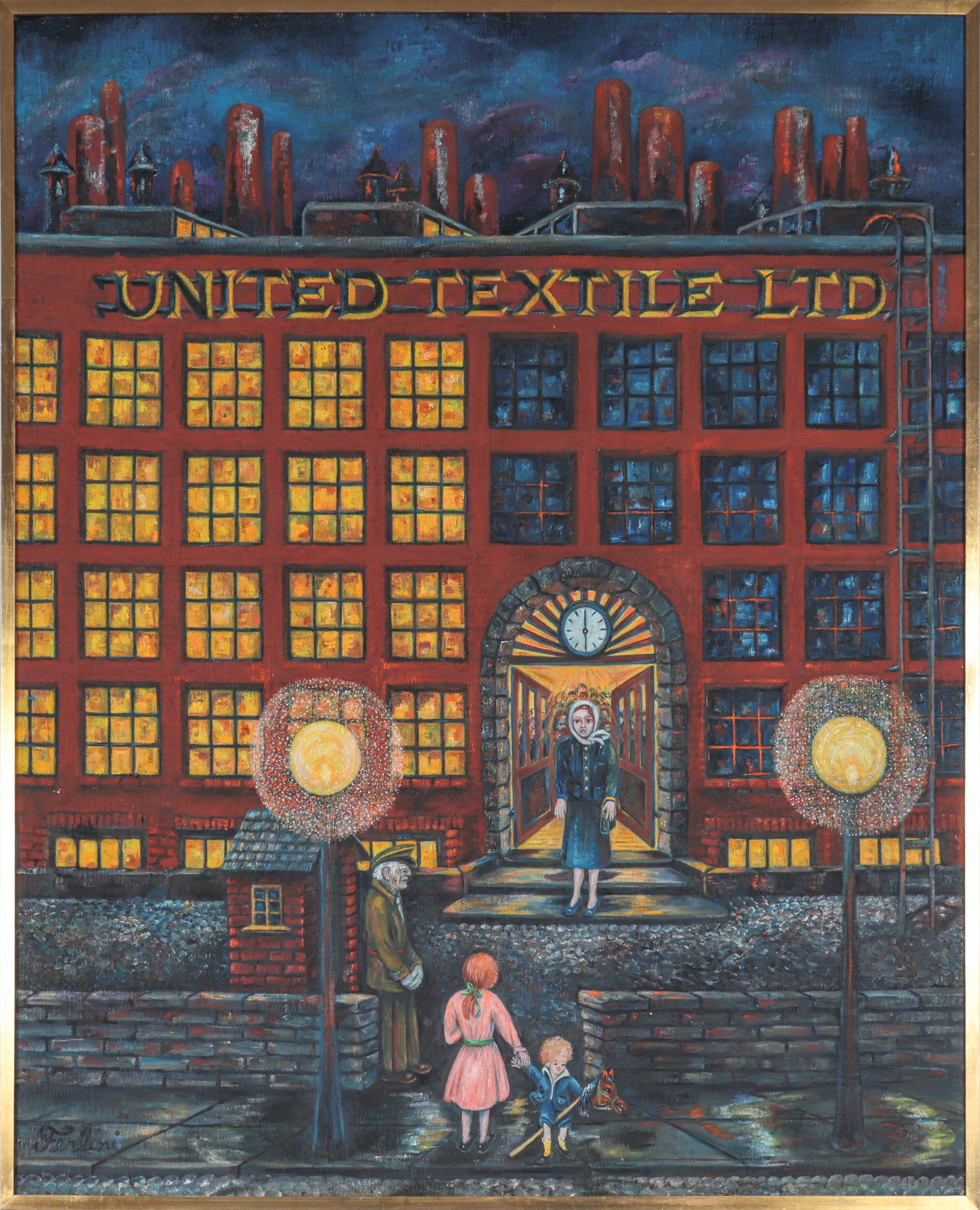 <i>Textile Factory</i> <br>Mid Century Oil <br><br>#C4405