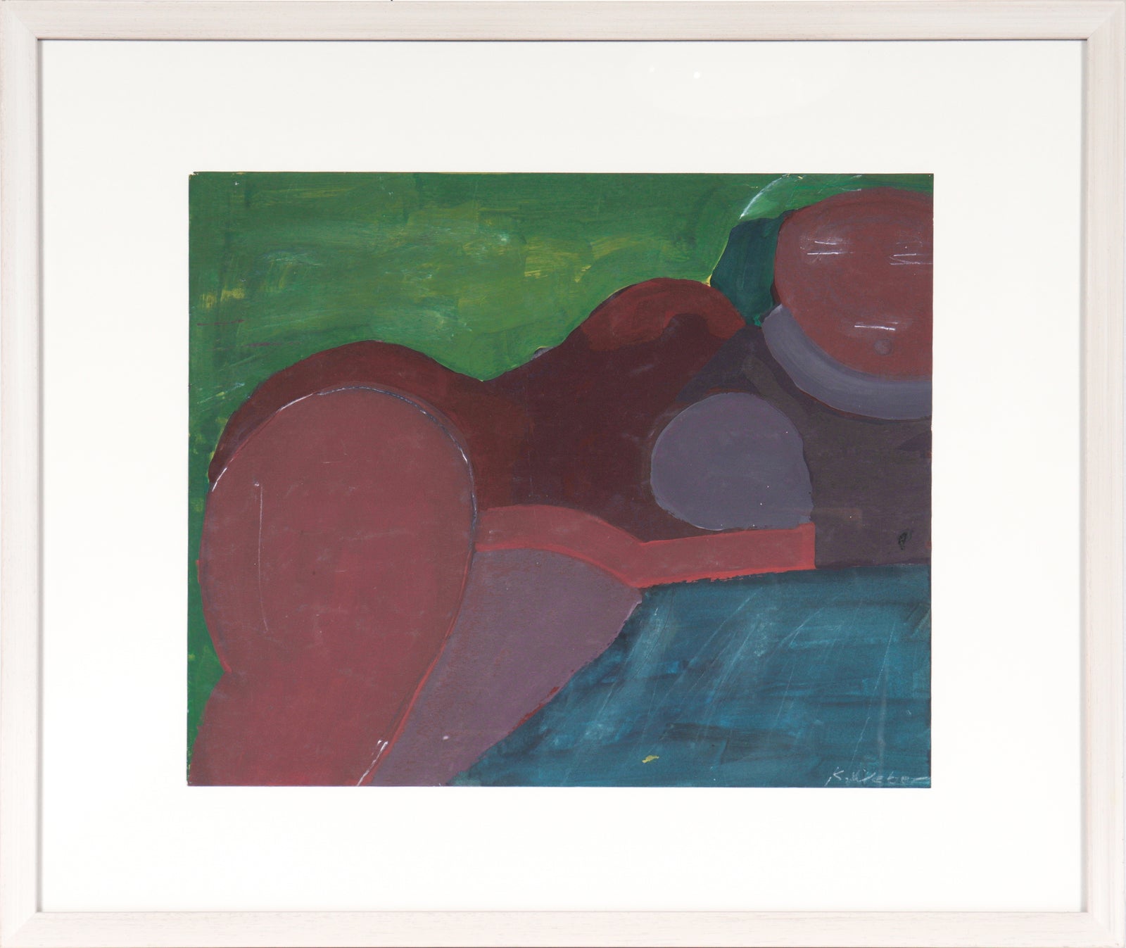 Reclining Expressionist Figure <br>20th Century Gouache <br><br>#C4408
