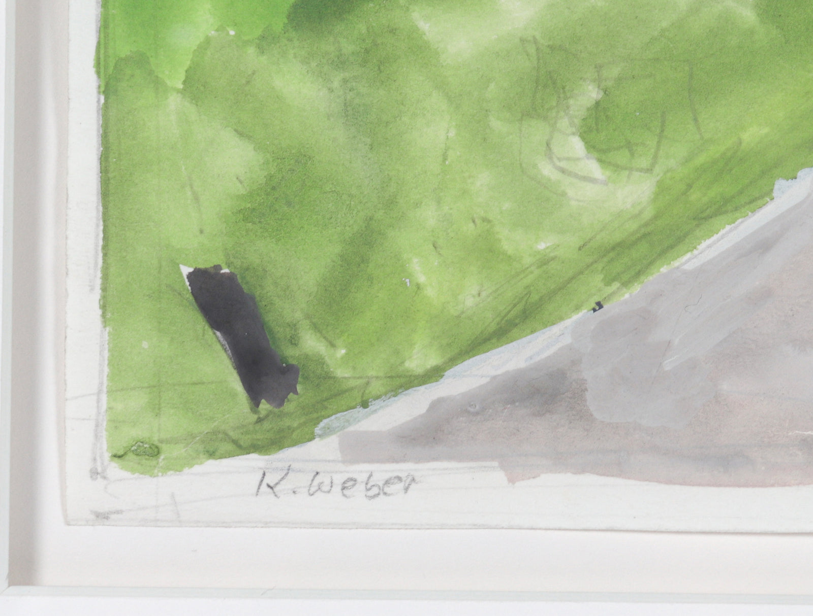 Abstract Expressionist Landscape <br>20th Century Gouache <br><br>#C4412