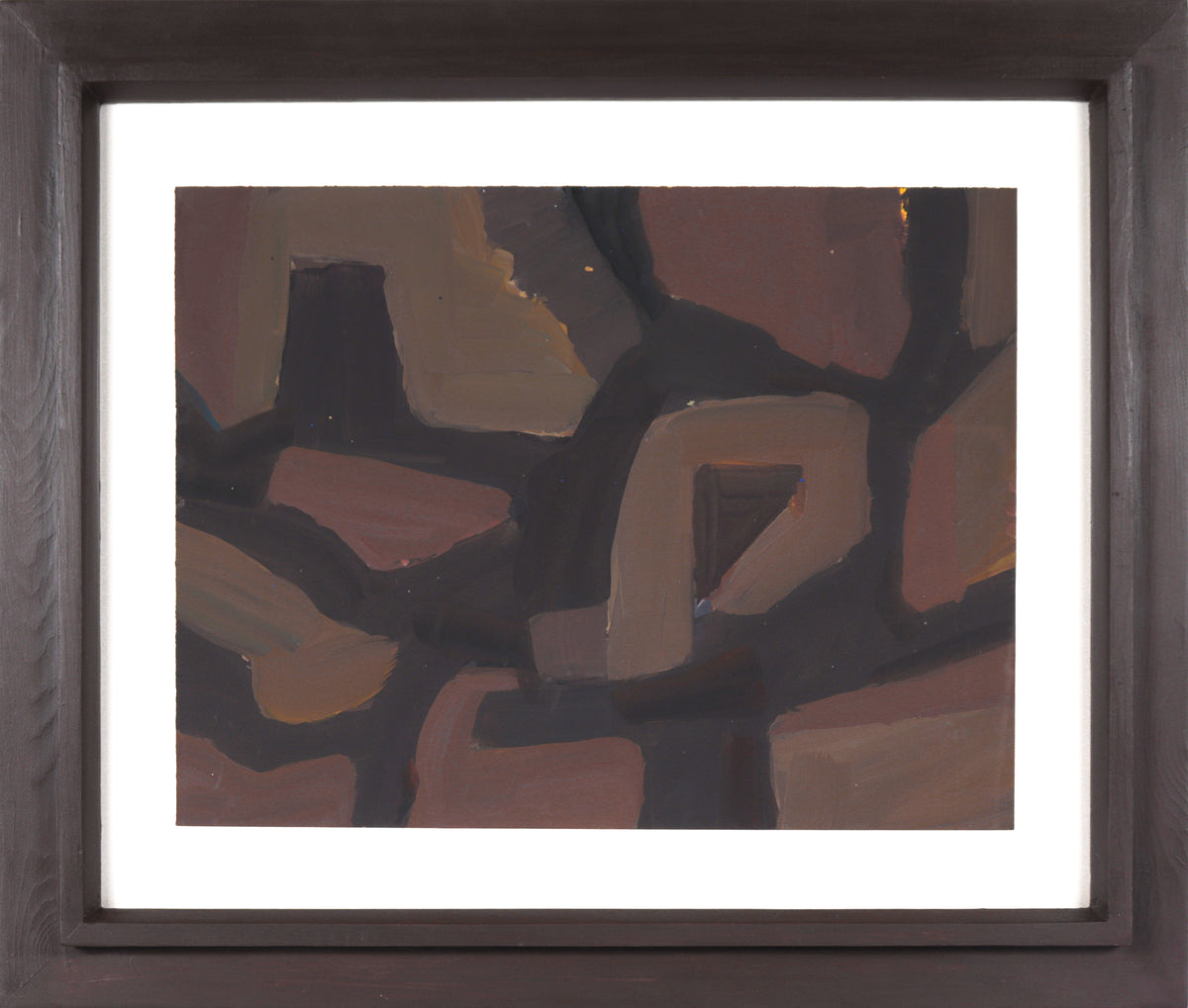 Moody Abstracted Forms &lt;br&gt;20th Century Gouache &lt;br&gt;&lt;br&gt;#C4415