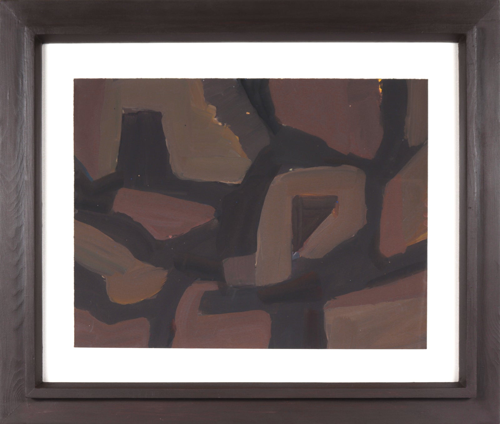 Moody Abstracted Forms <br>20th Century Gouache <br><br>#C4415
