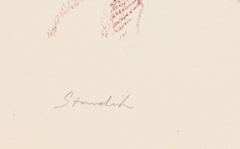 Gazing Feminine Portrait<br>20th Century Pastel<br><br>#C4494