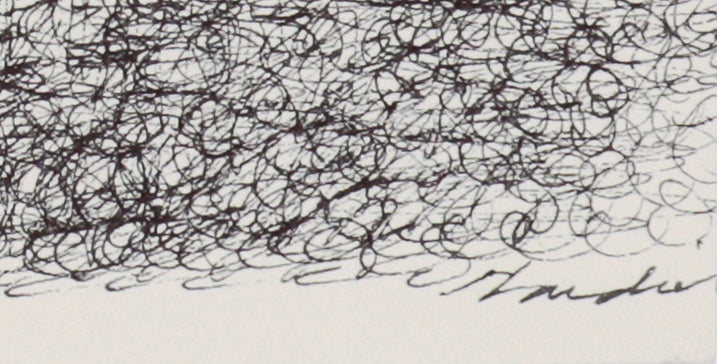 Los Angeles Hills Sketch<br>Late 20th Century Ink<br><br>#C4504