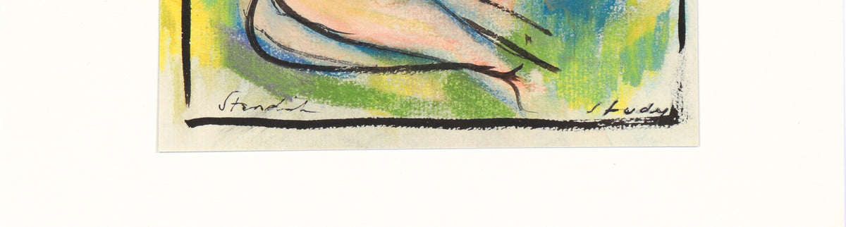 <i>Study</i> <br>20th Century Ink & Pastel <br><br>#C4529