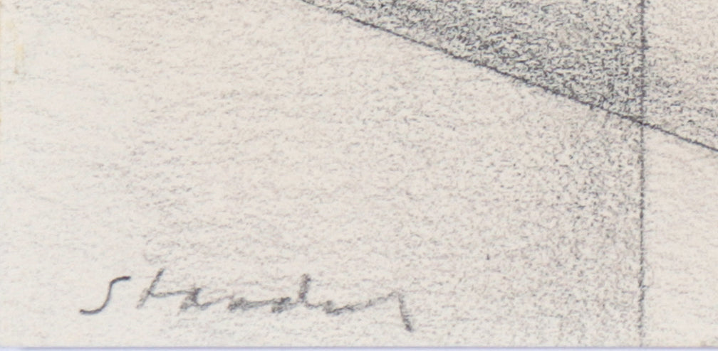 Stylized Bouquet Still-life<br>20th Century Graphite<br><br>#C4535