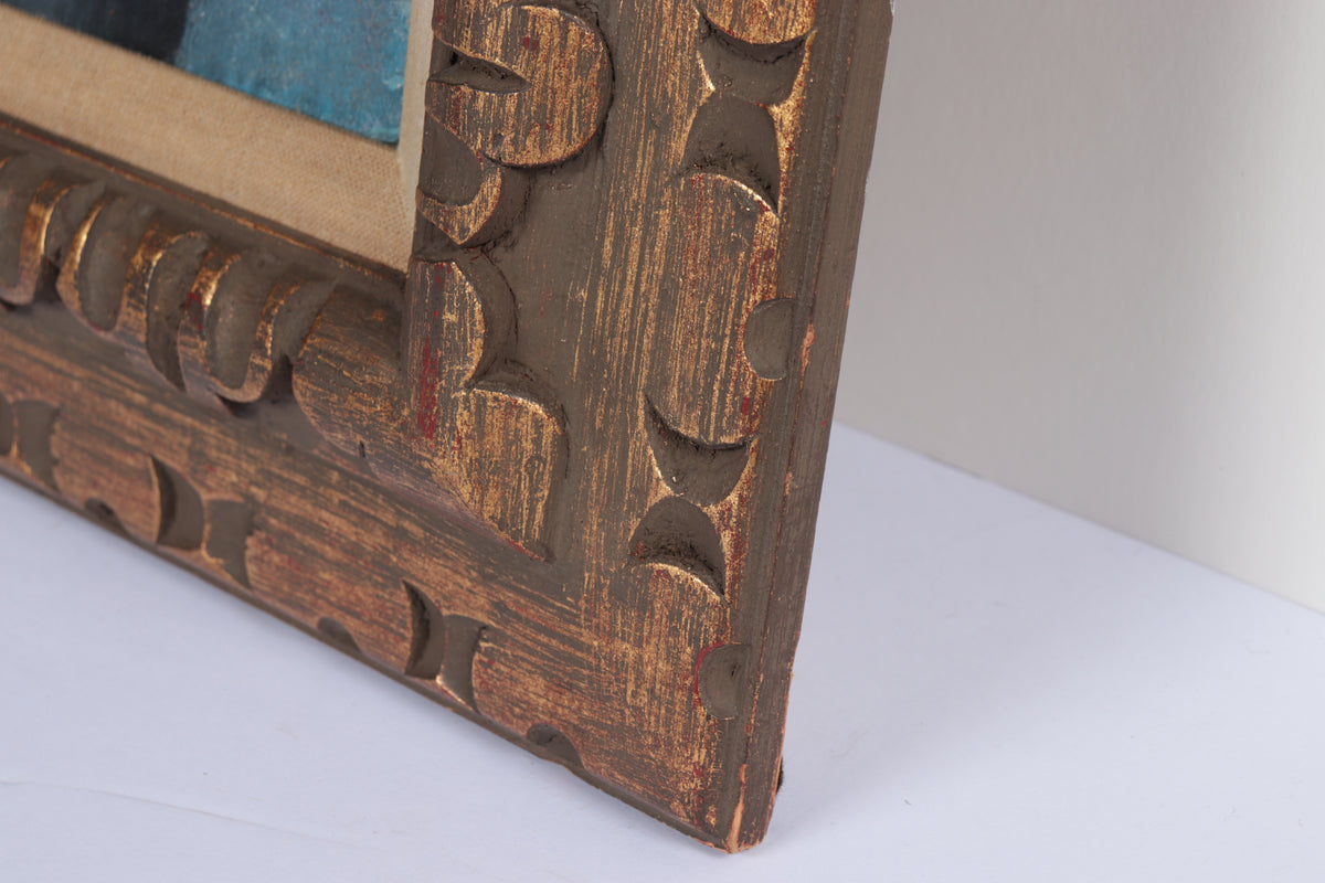 Surreal Cubist Portrait <br>Mid Century Oil <br><br>#C4539