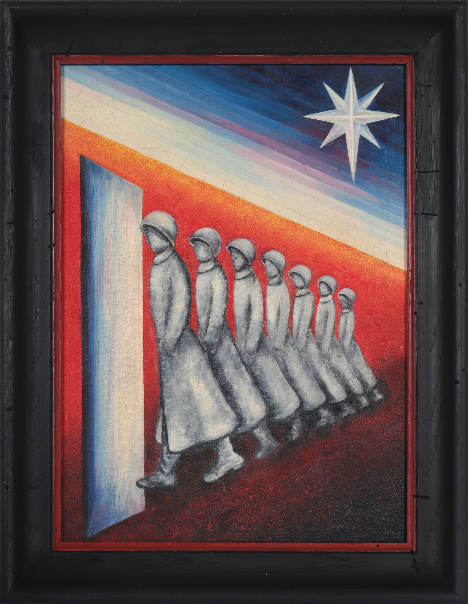 <i> Soldiers 7-Fold</i> <br>1953 Oil <br><br>#C4542