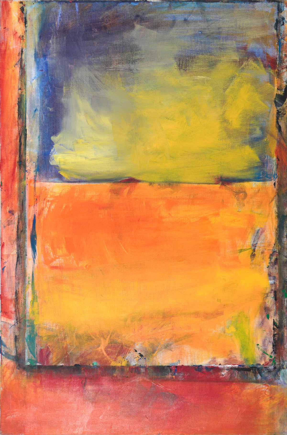 Rothko-esque Abstract Canvas &lt;br&gt;20th Century Acrylic &lt;br&gt;&lt;br&gt;#C4597