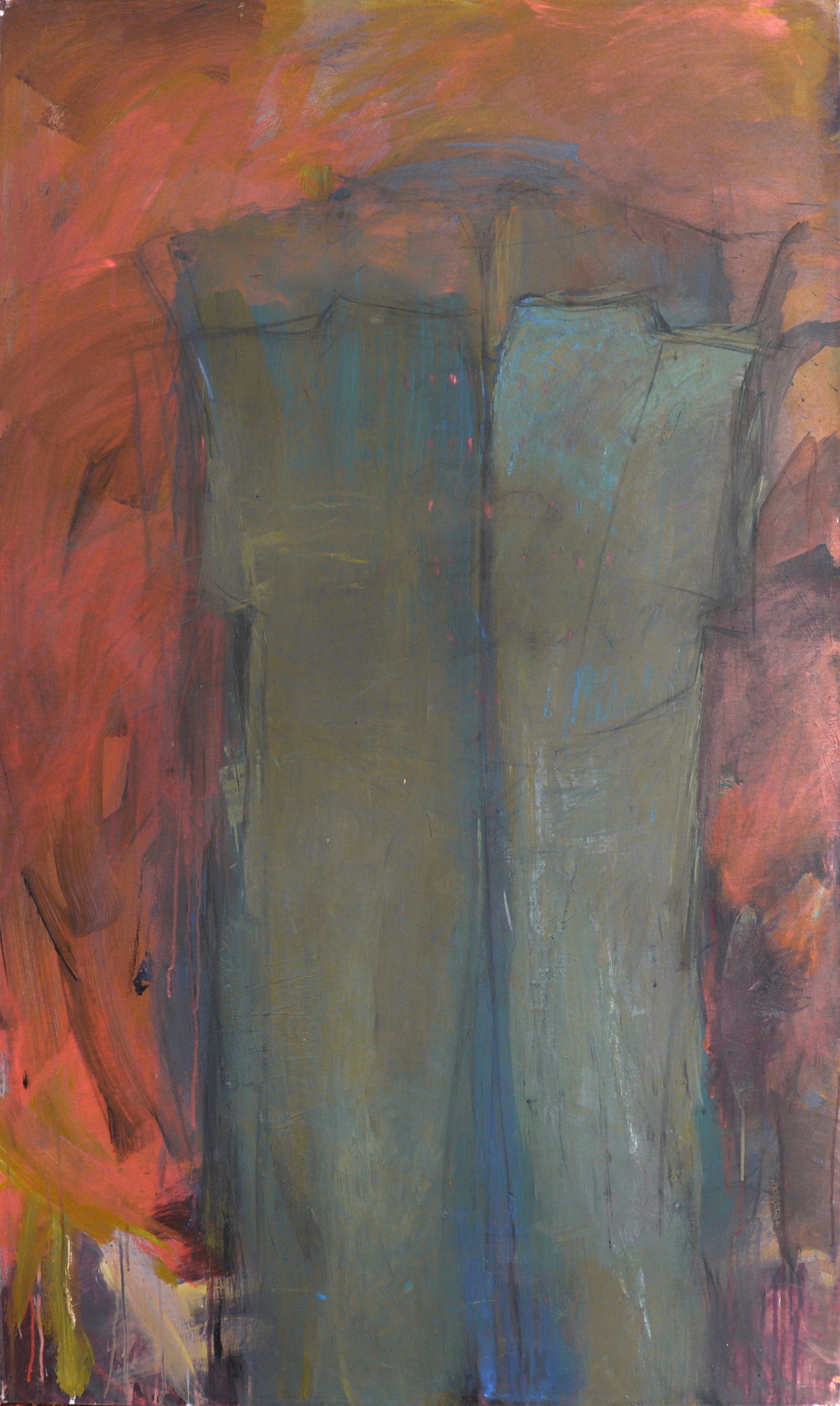 Abstract Expressionist Kimono<br>20th Century Acrylic <br><br>#C4620