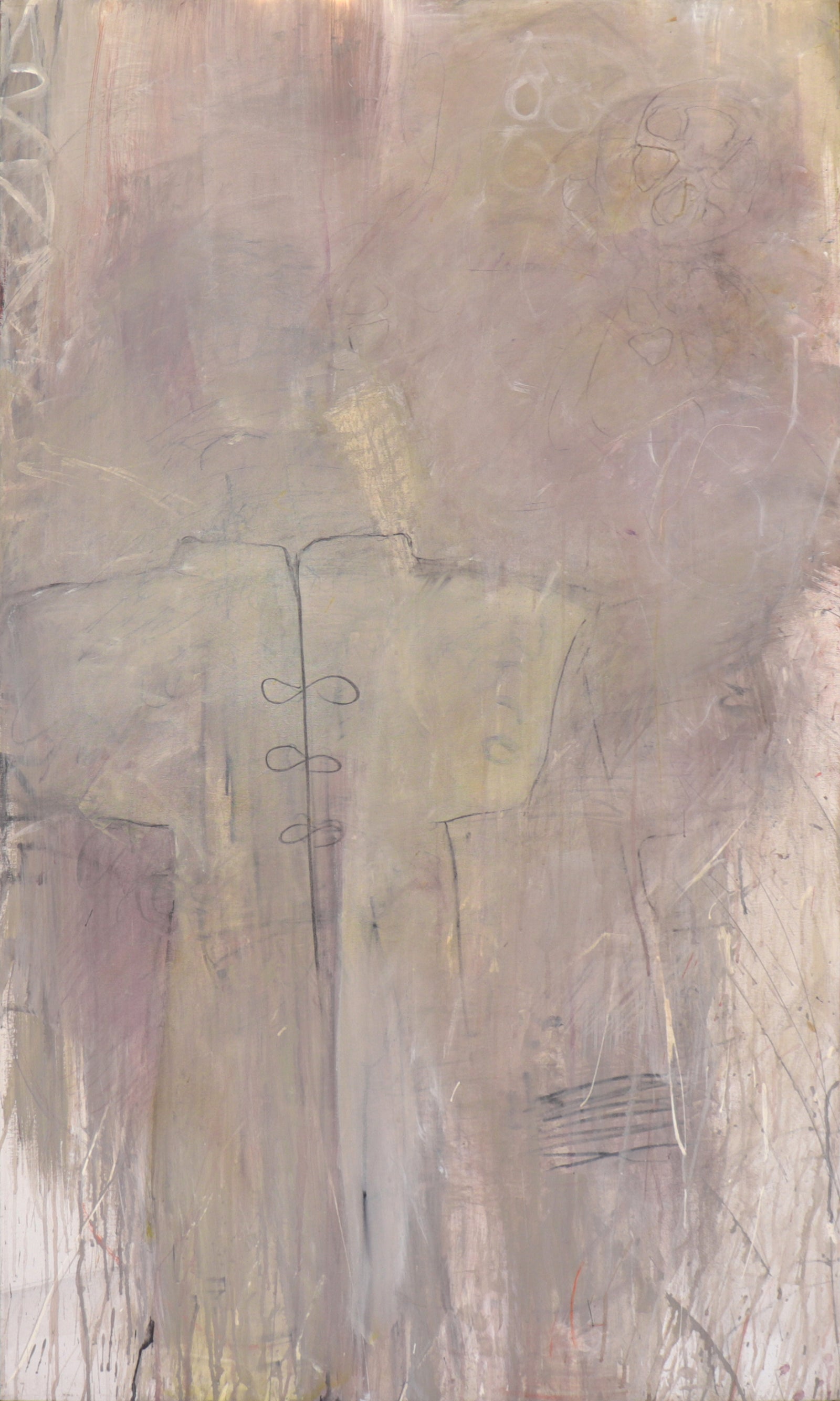 Kimono Study in Neutrals<br>20th Century Acrylic<br><br>#C4627