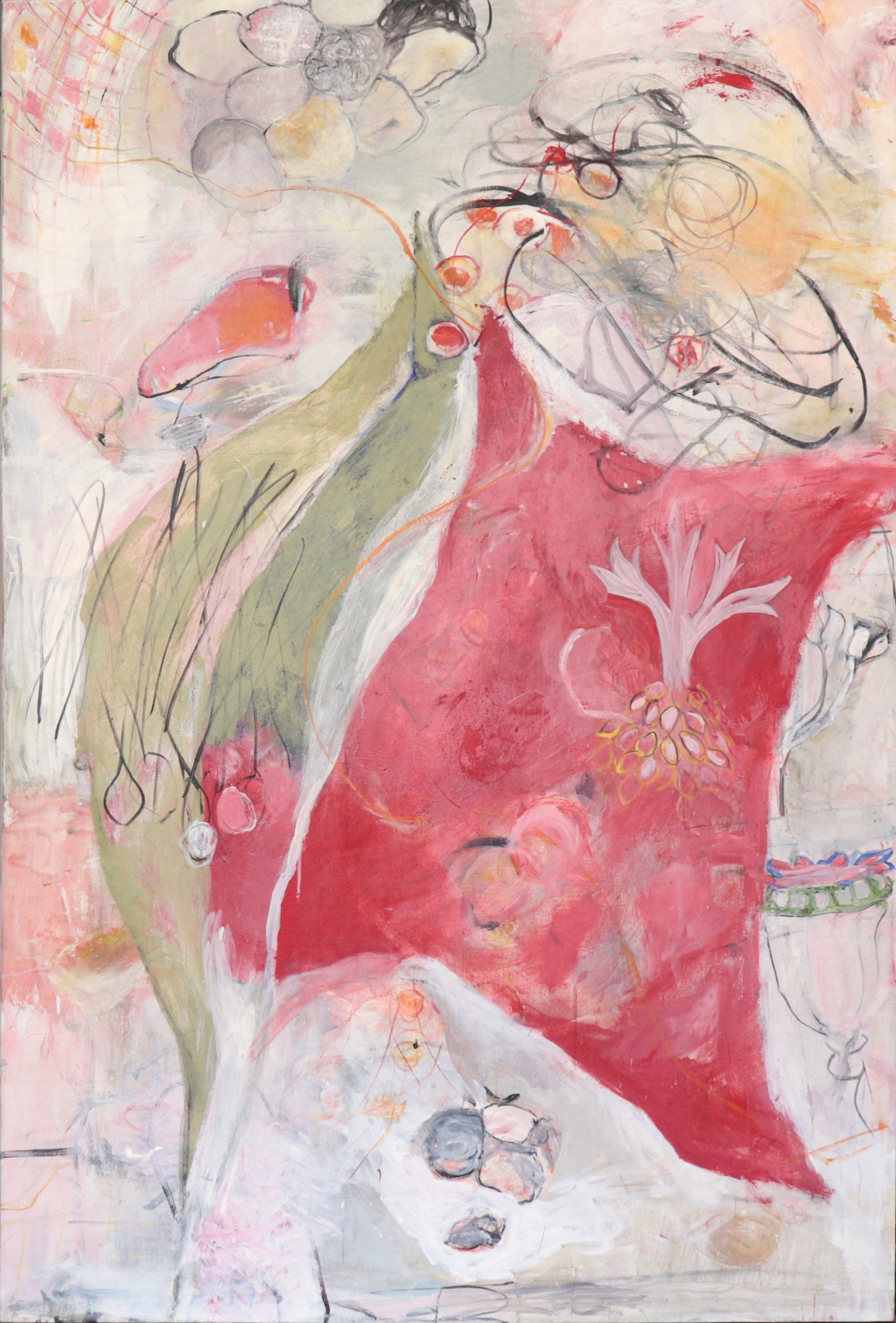 Playful Abstracted Still-Life<br>20th Century Acrylic<br><br>#C4629