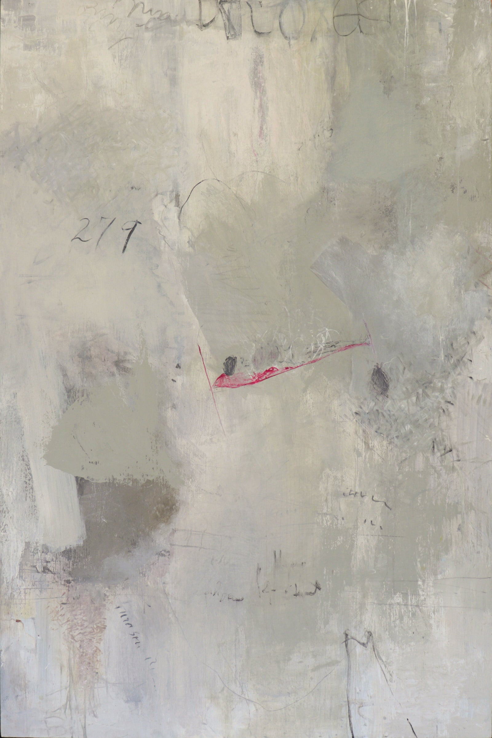 Soft Grayscale Abstract <br>20th Century Acrylic on Panel<br><br>#C4635