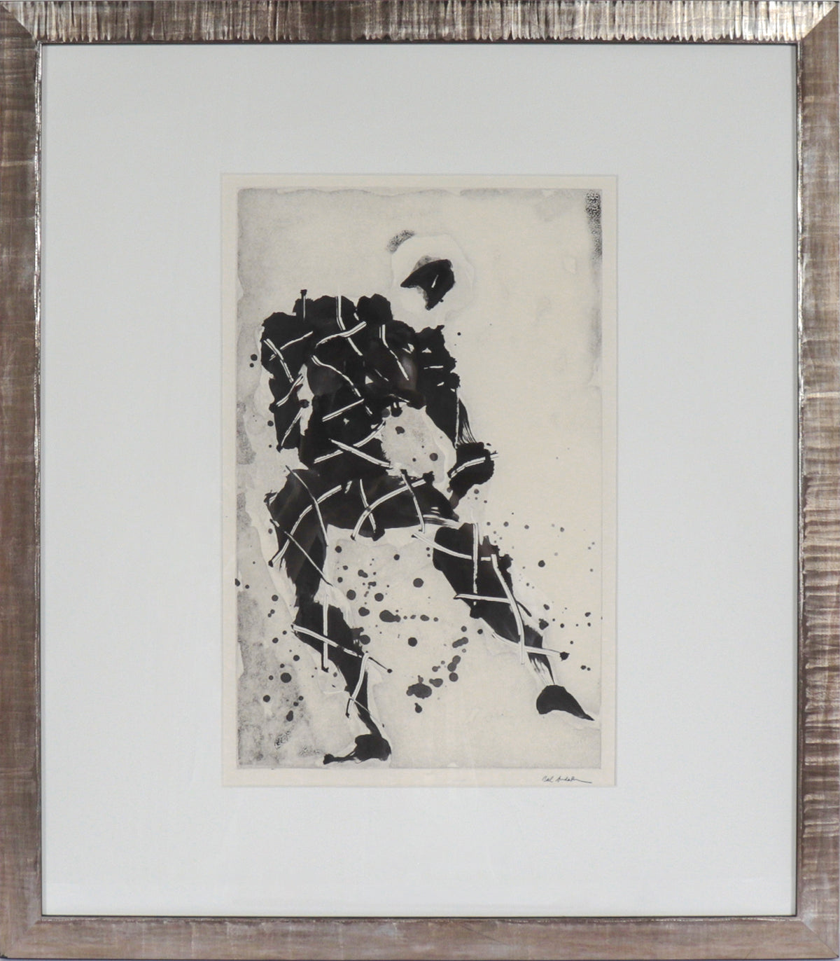 Abstracted Figure in Motion&lt;br&gt;20th Century Monotype&lt;br&gt;&lt;br&gt;#C4658