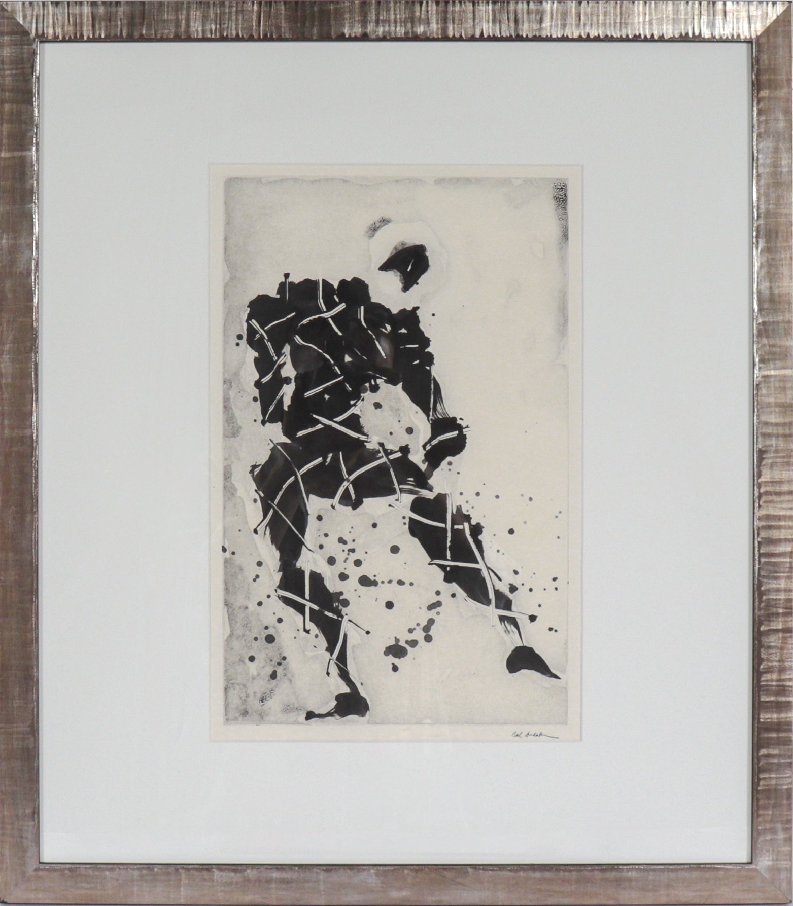 Abstracted Figure in Motion<br>20th Century Monotype<br><br>#C4658