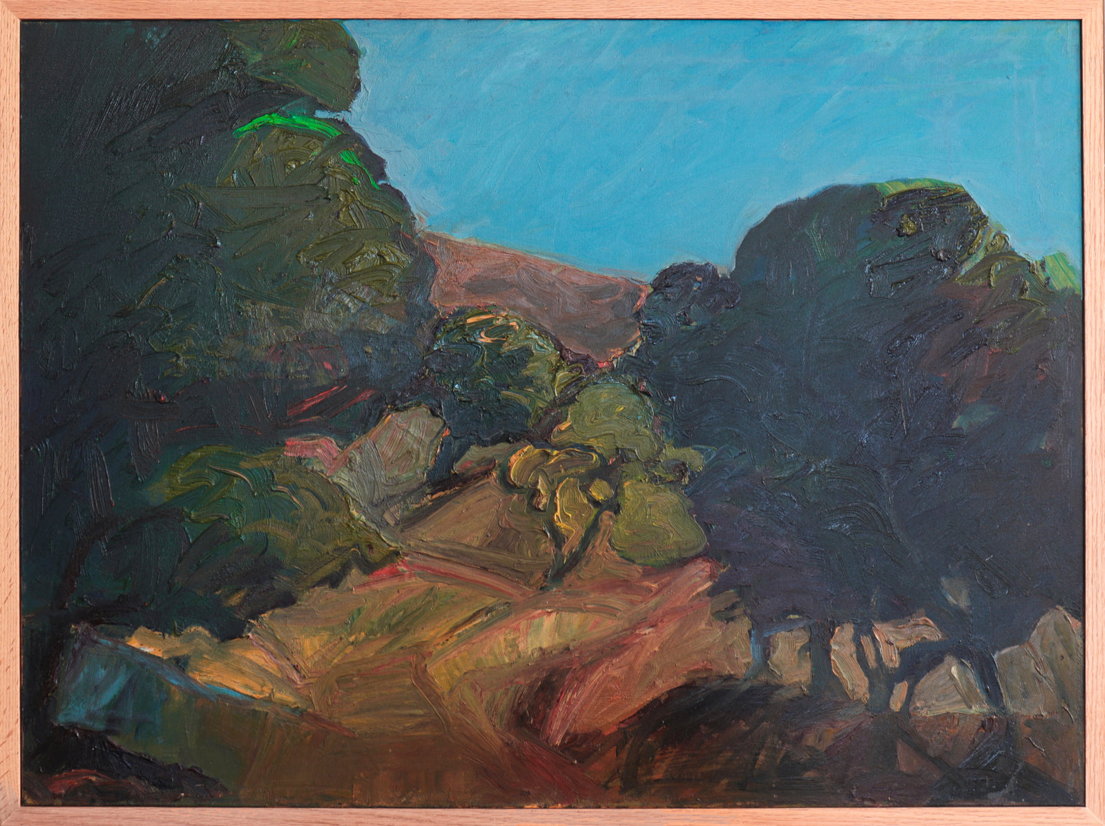 Abstracted California Hillside<br>20th Century Oil <br><br>#C4677