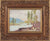 Abstracted River Scene with Trees <br>20th Century Oil <br><br>#C4774