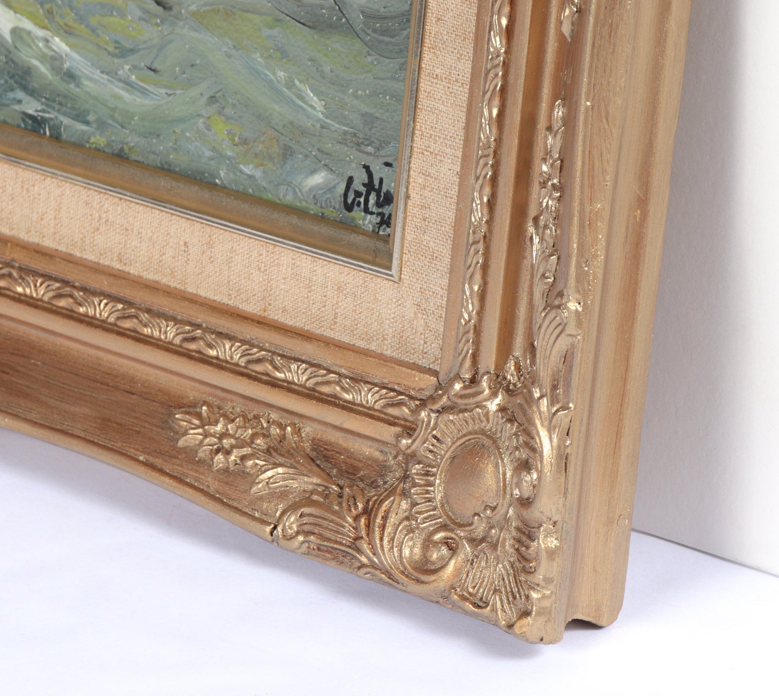 Soviet Impressionist Stormy Seas <br>1979 Oil <br><br>#C4802