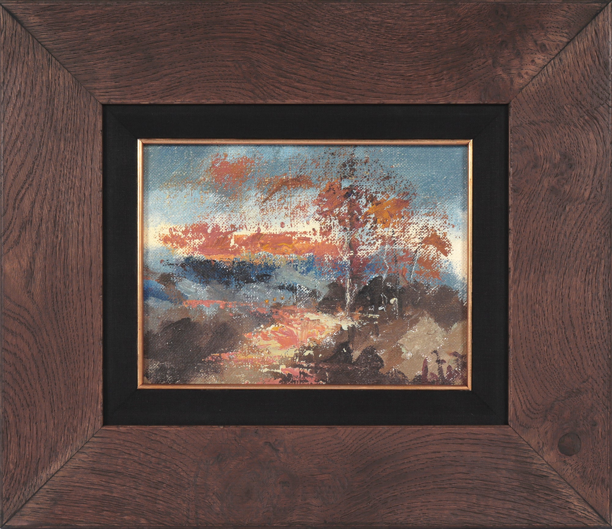 Skyline with Fiery Trees <br>20th Century Oil <br><br>#C4863