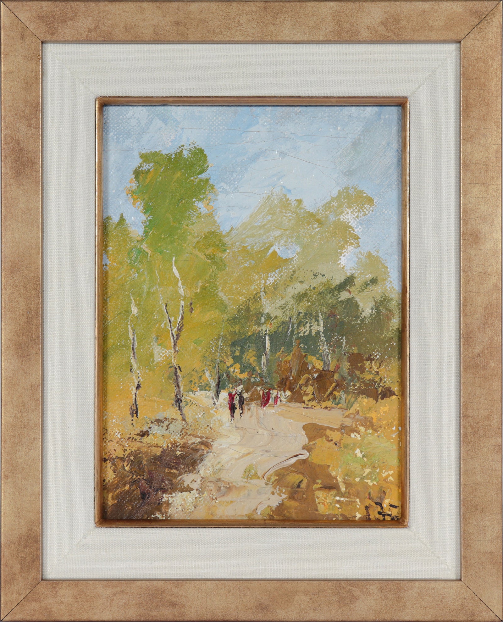 Sunny Path Through the Trees <br>20th Century Oil <br><br>#C4870