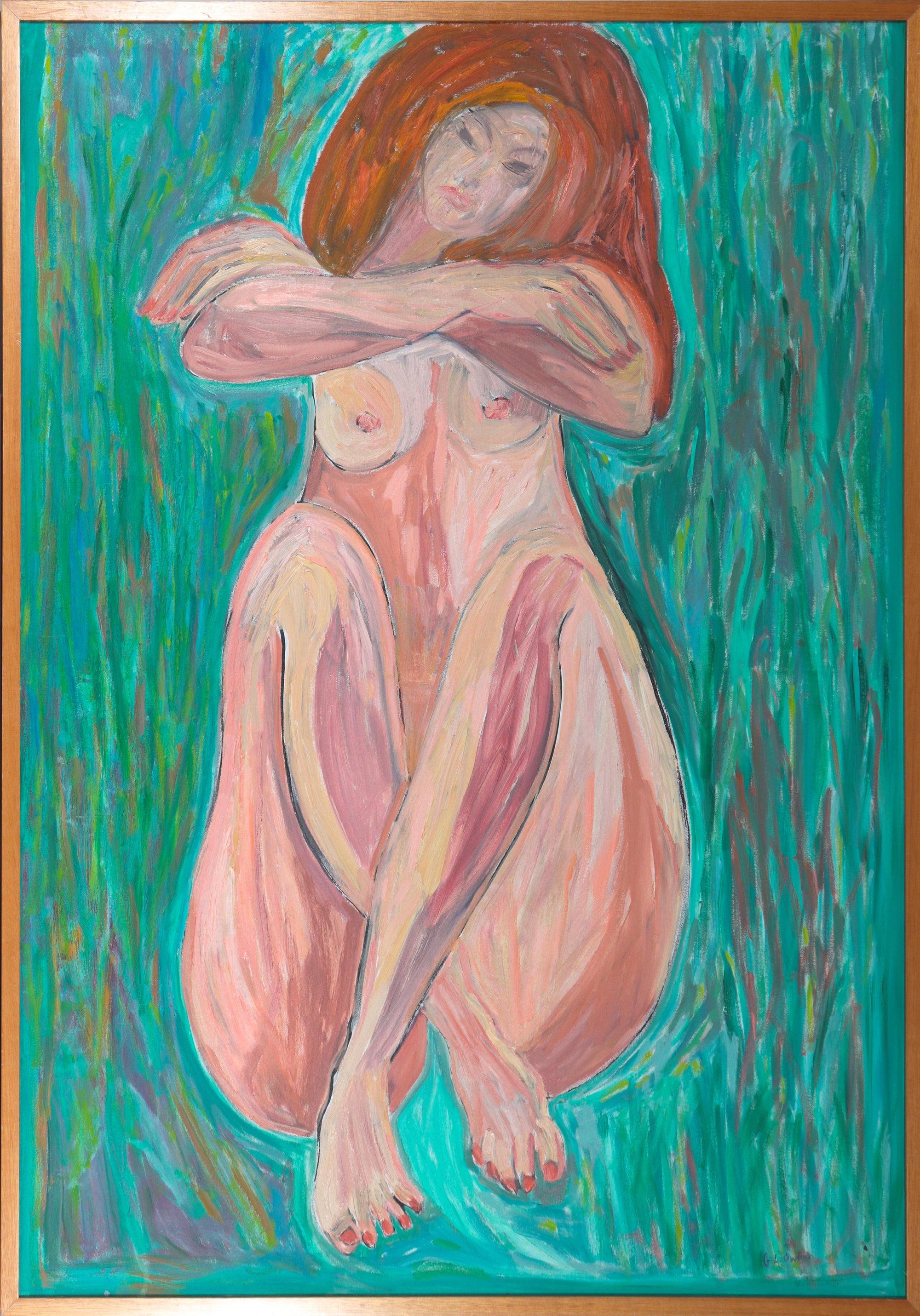 Large Female Nude <br>1960 Oil <br><br>#C4874