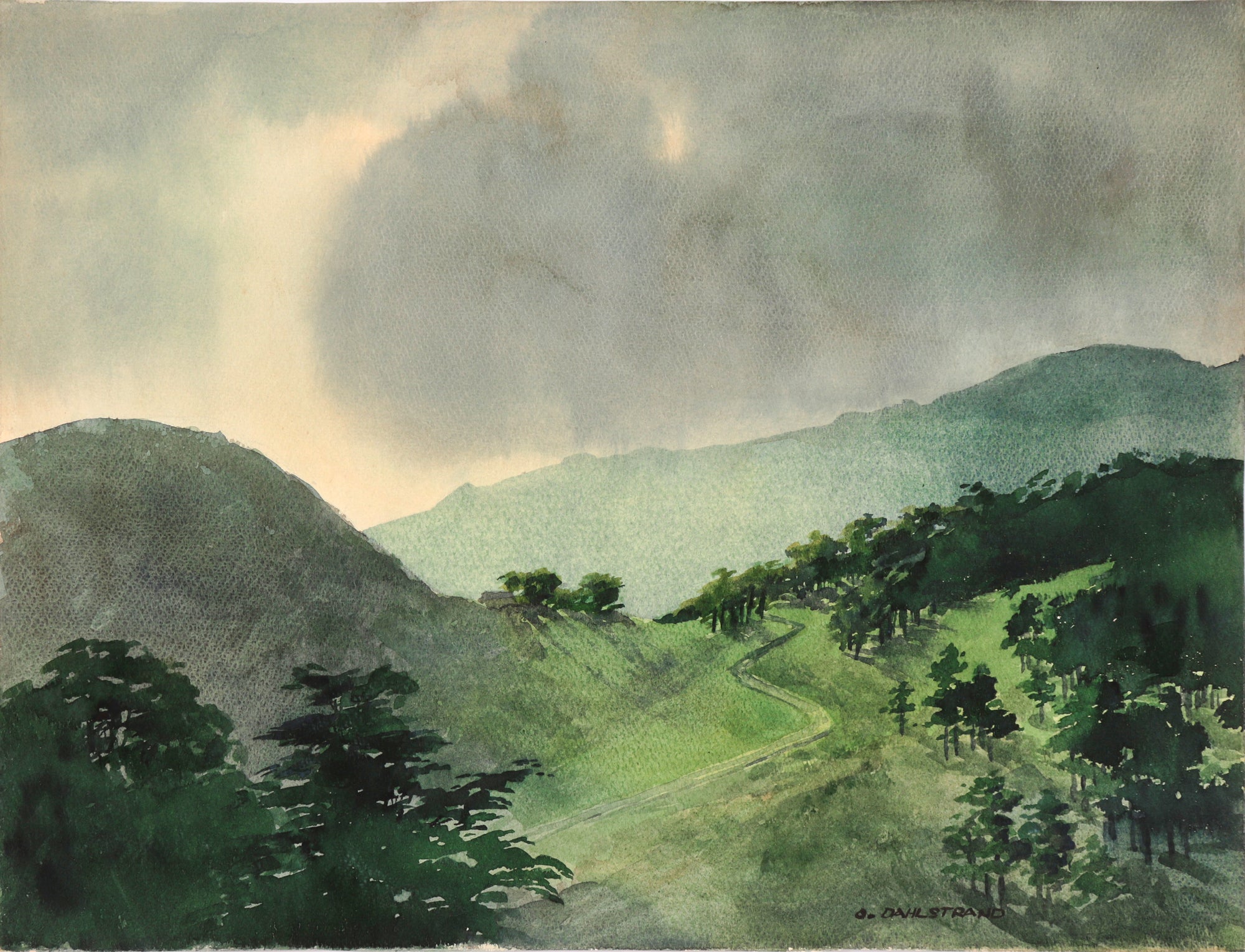 <I>Foggy Morning</I> <br>1975 Watercolor<br><br>#C4900