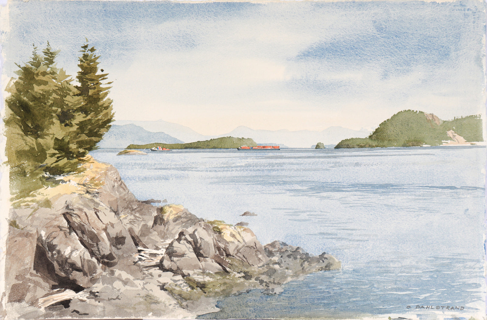 <I>Sunrise Point</I> <br>1986 Watercolor<br><br>#C4902