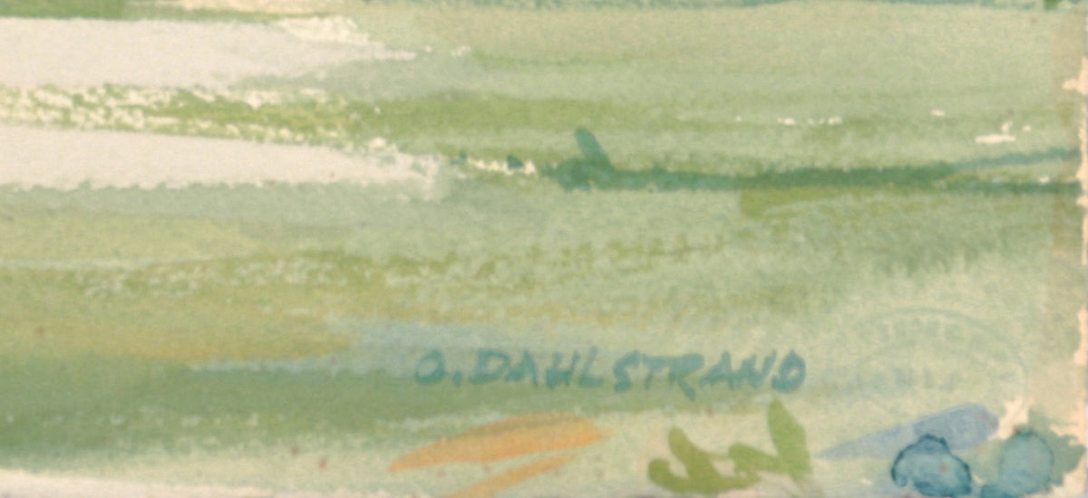 Marsh Study at Sunrise<br>20th Century Watercolor<br><br>#C4907