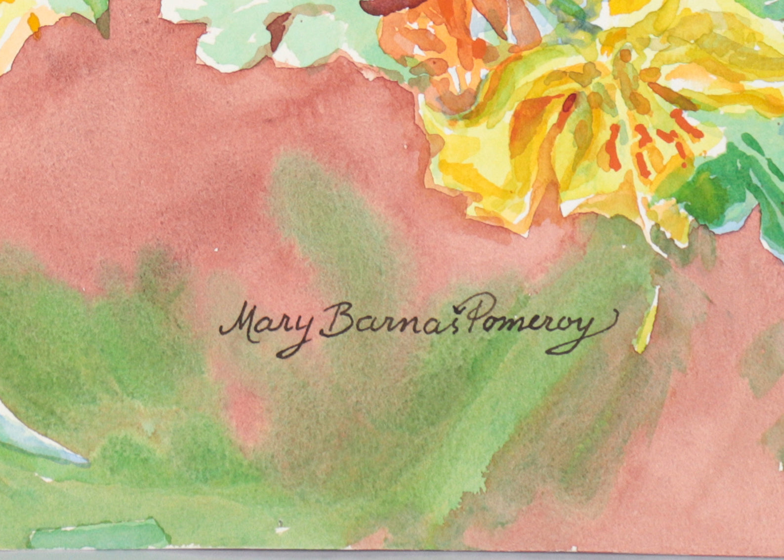 <I>Fremontia & Lilac</I> <br>2001 Watercolor<br><br>#C4911