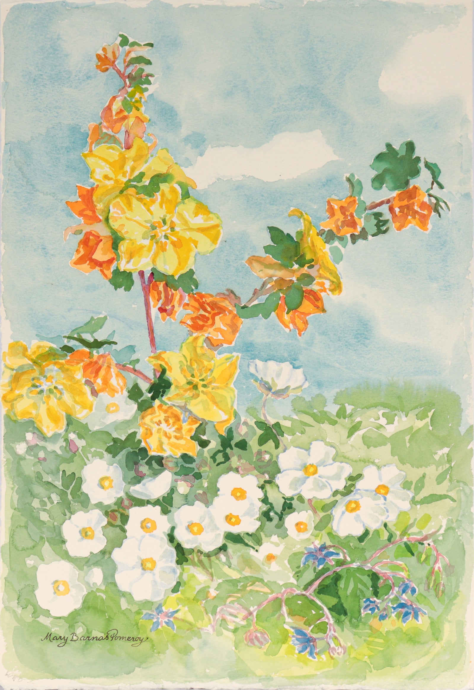 <I>In the California Sunshine</I> <br>2002 Watercolor<br><br>#C4915