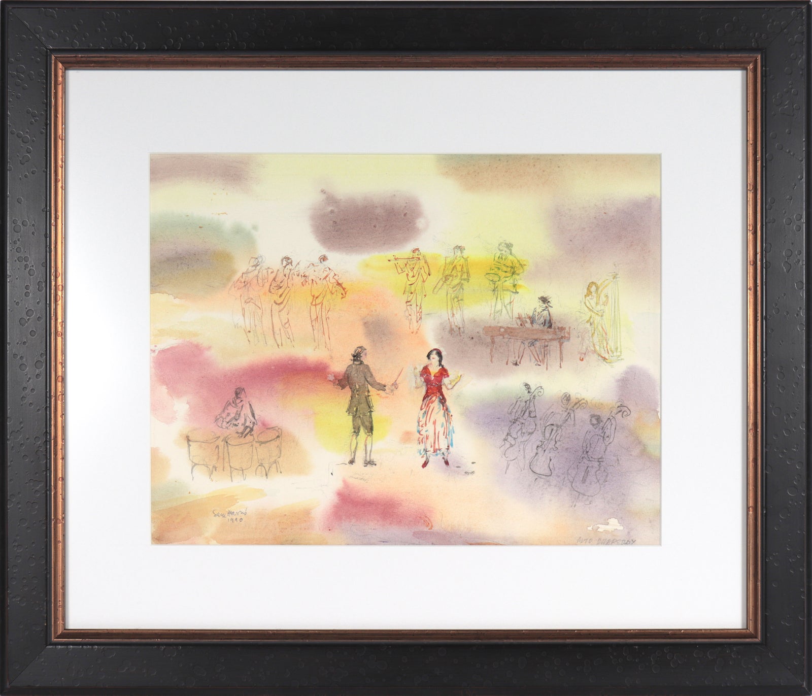 <I>Alto Rhapsody of Brahms</I> <br>1990 Watercolor<br><br>#C4918