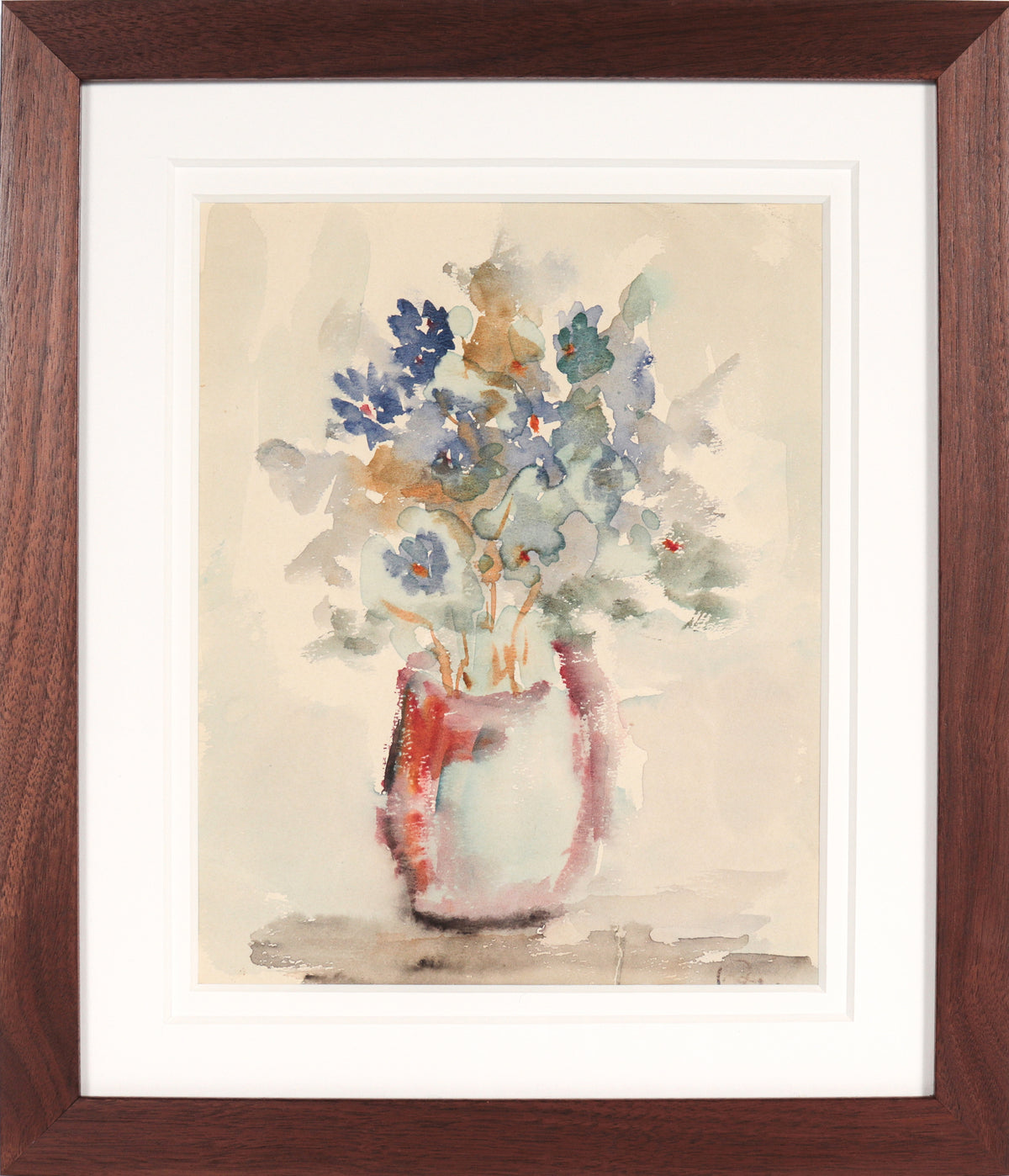 Impressionist Floral Still-Life &lt;br&gt;20th Century Watercolor &lt;br&gt;&lt;br&gt;#C4919