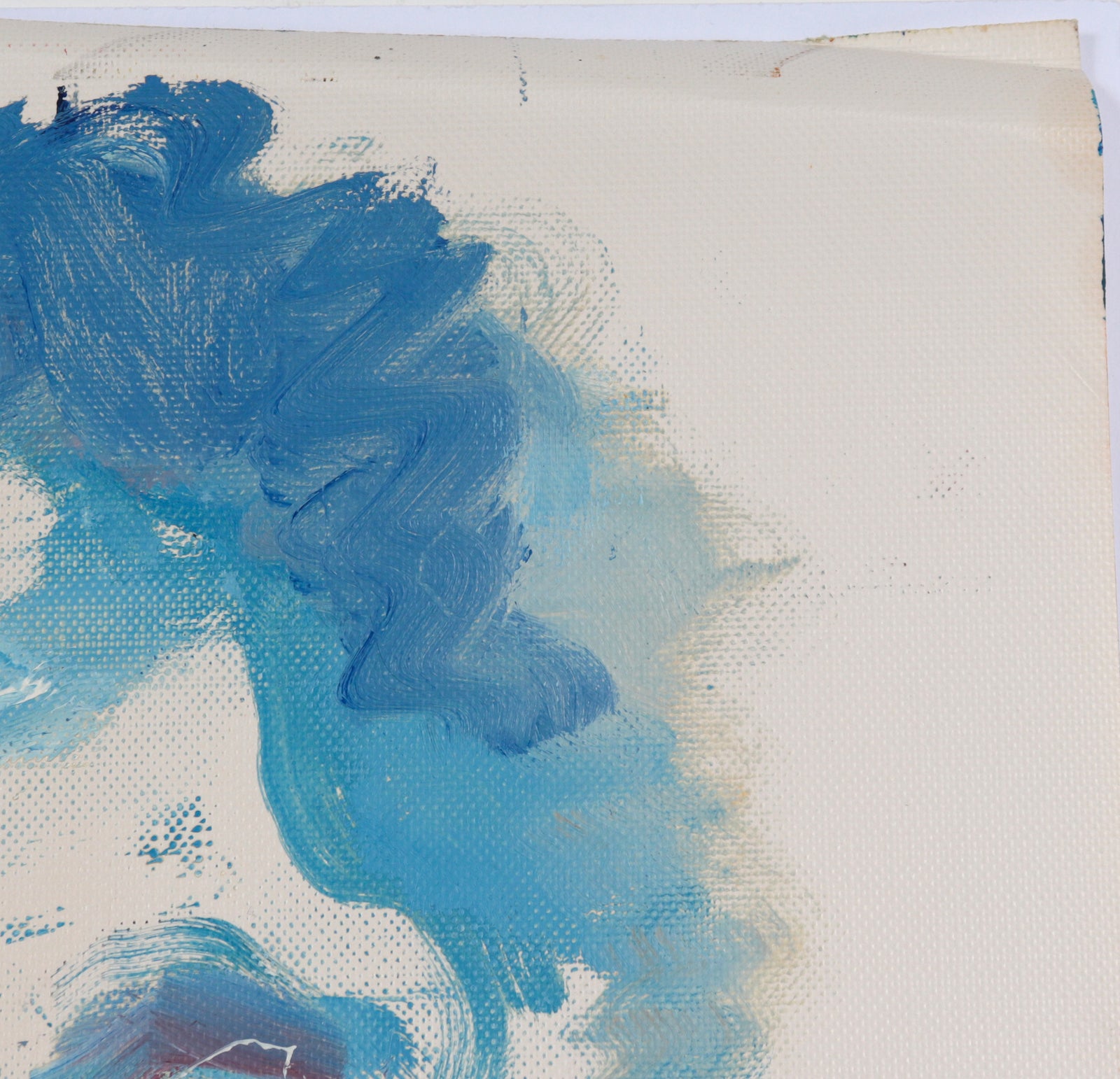 Portrait in Blue<br>20th Century Oil on Paper<br><br>#C4944